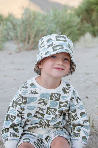 Ocean Life Tiles Hat