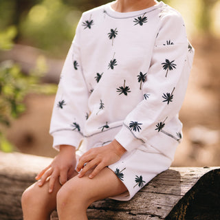 Palm Spring Sweatshirt Short Set