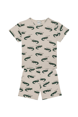 Crocodile Short Sleeve Tee Short Pyjama