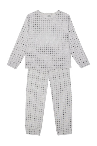 Mini Grid Long Sleeve Pyjama