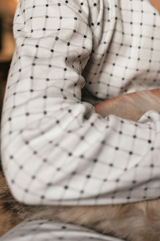 Mini Grid Long Sleeve Pyjama