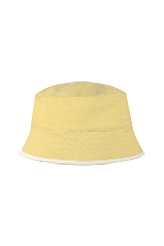 Yellow Towel Hat with White Details