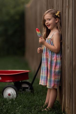 Rainbow Plaid Dress