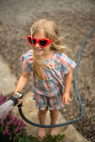 Pink Sunset Short Sleeve Top Short Set