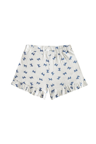 Tiny Navy Bows Short Short Sleeve Tee Short Pyjama