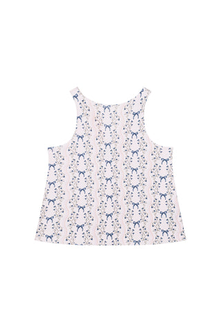 Ribbon Garden Ribbon Detailed Sleeveless Top Shorts Set