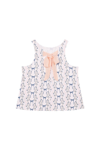 Ribbon Garden Ribbon Detailed Sleeveless Top Shorts Set