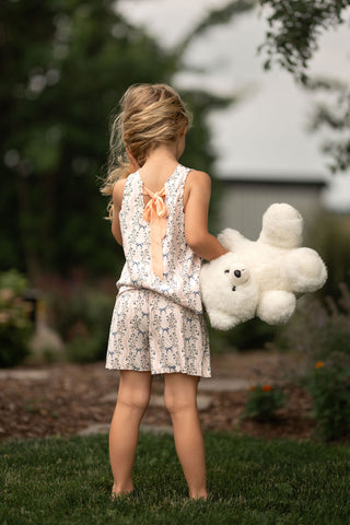 Ribbon Garden Ribbon Detailed Sleeveless Top Shorts Set
