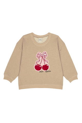 Cherry Sweatshirt Biker Tights Set