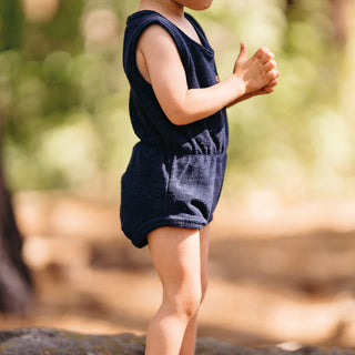 Navy Towel Playsuit