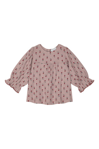 Jacquard Rose Blouse