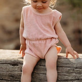 Powder Pink Towel Playsuit