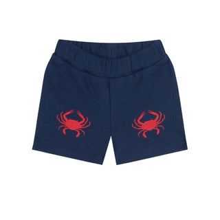 Navy Short with Crab Embroidery