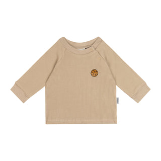 Cookie Embroidered Waffle Long Sleeve T-shirt