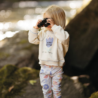 Watercolor Flowers Sweatshirt Tights Set