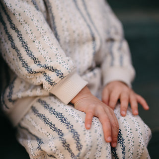 Vertical Flowers Sweatshirt Pants Set