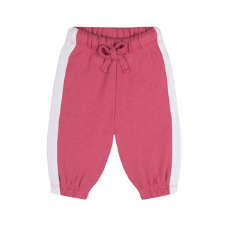 Cherry Sweatshirt Pants Set with Contrast White