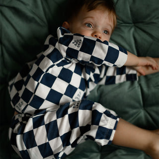 Navy No Bad Days Long Sleeve Pants Set