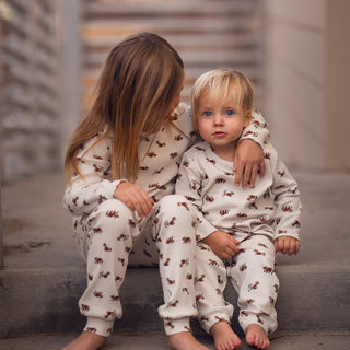 Raccoon Playtime Long Sleeve Pants Set