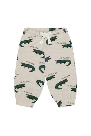 Crocodile Short-Sleeve Body Pants Set