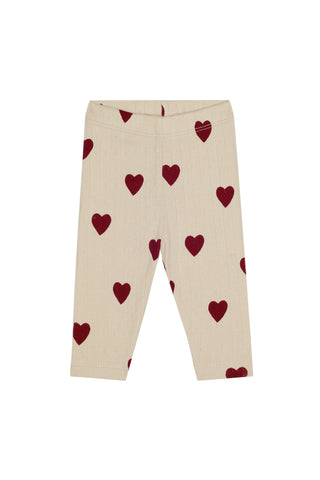 Heart Jacquard Tshirt Tights Set