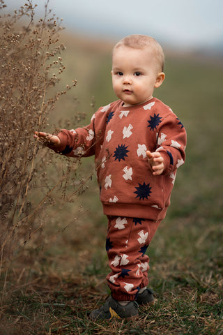 Tile Bird & Sun Sweatshirt Pants Set