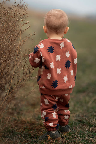 Tile Bird & Sun Sweatshirt Pants Set