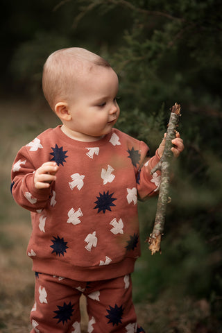 Tile Bird & Sun Sweatshirt Pants Set
