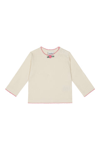 Rose Detailed Milk Jacquard Long Sleeve Legging  Set