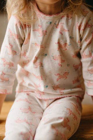 Unicorn Twirl Long Sleeve Tshirt Legging  Set