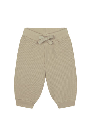 Smiley Detailed Waffle Long Sleeve Tshirt Pants Set