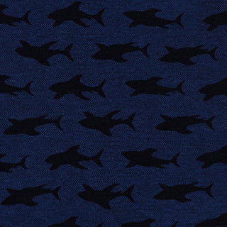 Navy Shark Madness Print Short PJ