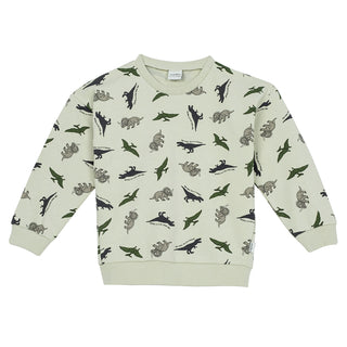 Hello Dino Print Futter Sweatshirt